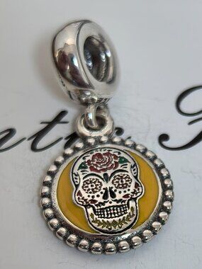Pandora's Ghost Festival Skull (Exclusive to Mexico) Charm, S925 Silver Jewelry